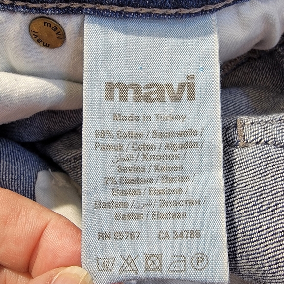 MAVI Uptown Martha Denim Jeans Medium Wash Zip Ankle Stud Accents Size 28 - Picture 10 of 16